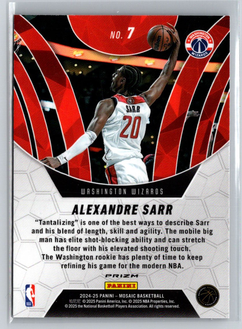 2024-25 Panini Mosaic #7 Alexandre Sarr Elevate Mosaic W01