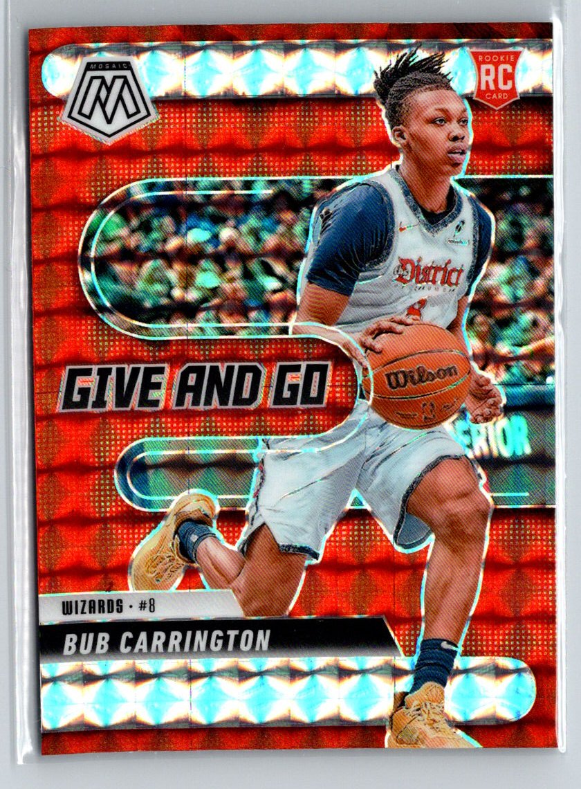 2024-25 Panini Mosaic #15 Bub Carrington Give and Go Mosaic W01
