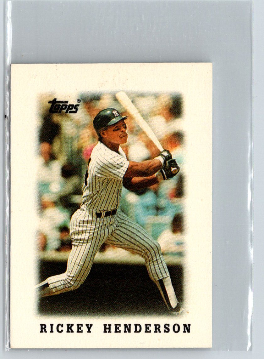 1988 Topps Major League Leaders Minis #26 Rickey Henderson W01