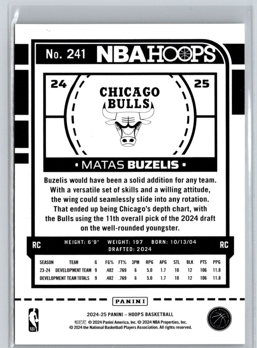 2024-25 Hoops #241 Matas Buzelis W02