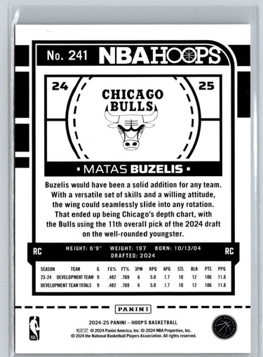 2024-25 Hoops #241 Matas Buzelis W02