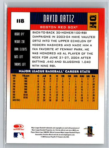2005 Donruss #118 David Ortiz W02
