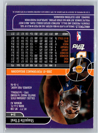 2001-02 Stadium Club #34 Shaquille O'Neal Parallel W02