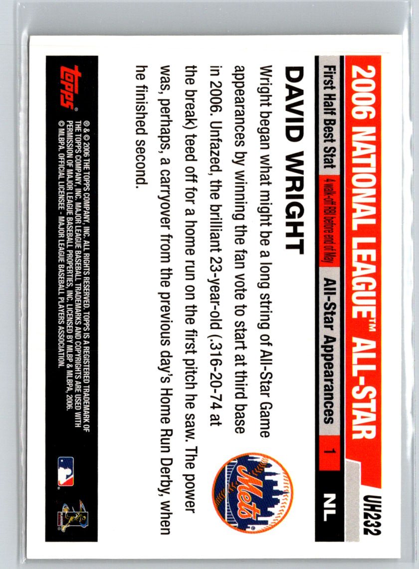 2006 Topps Updates & Highlights #UH232 David Wright W03