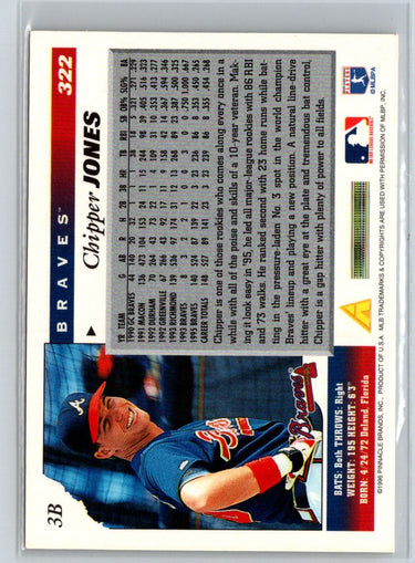 1996 Score #322 Chipper Jones W03