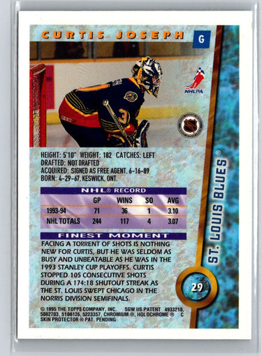 1994-95 Finest #29 Curtis Joseph W03