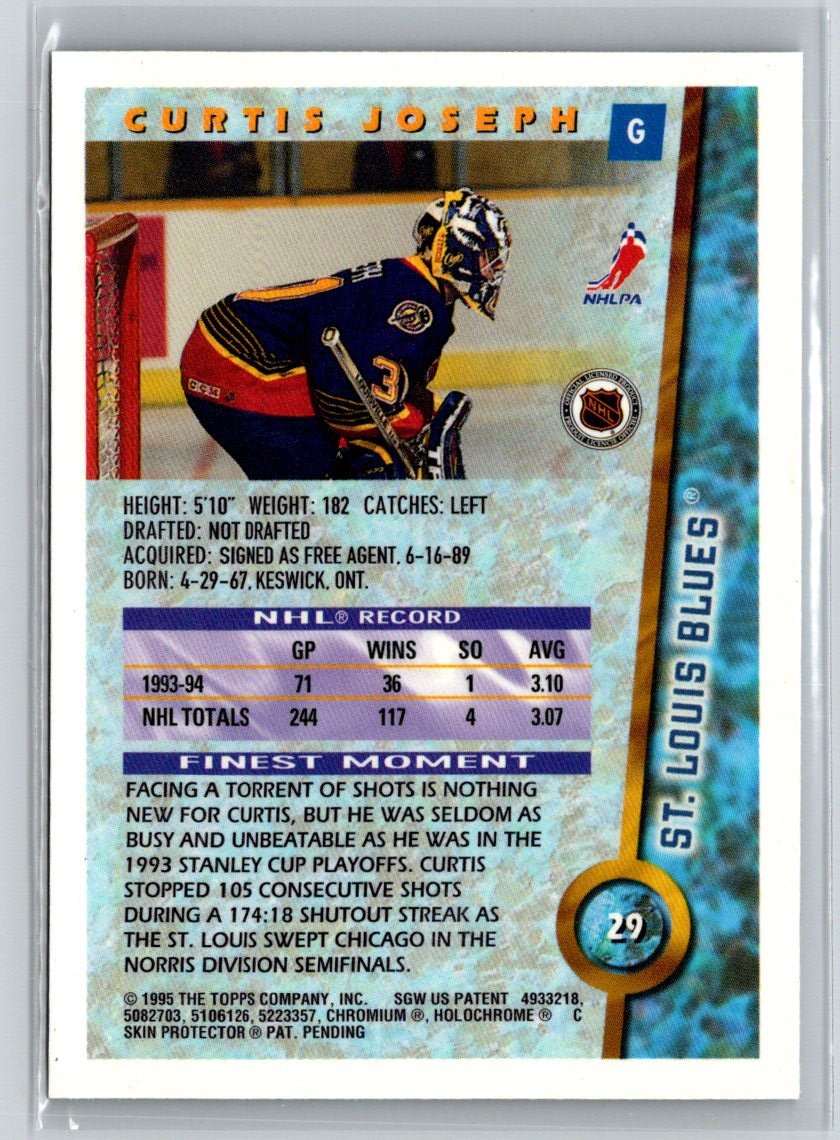 1994-95 Finest #29 Curtis Joseph W04
