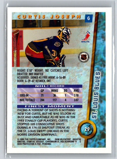 1994-95 Finest #29 Curtis Joseph W04