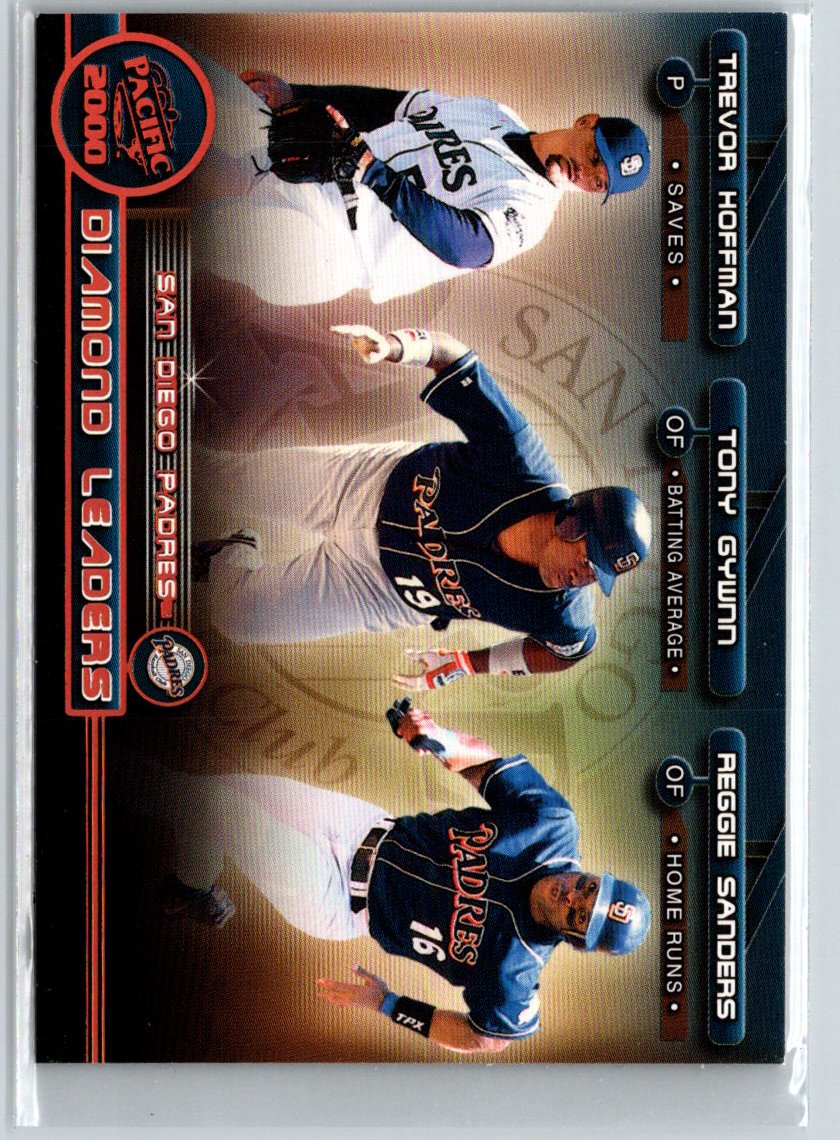 2000 Pacific #29 Tony Gwynn Trevor Hoffman Reggie Sanders Diamond Leaders W04