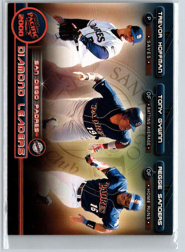 2000 Pacific #29 Tony Gwynn Trevor Hoffman Reggie Sanders Diamond Leaders W04