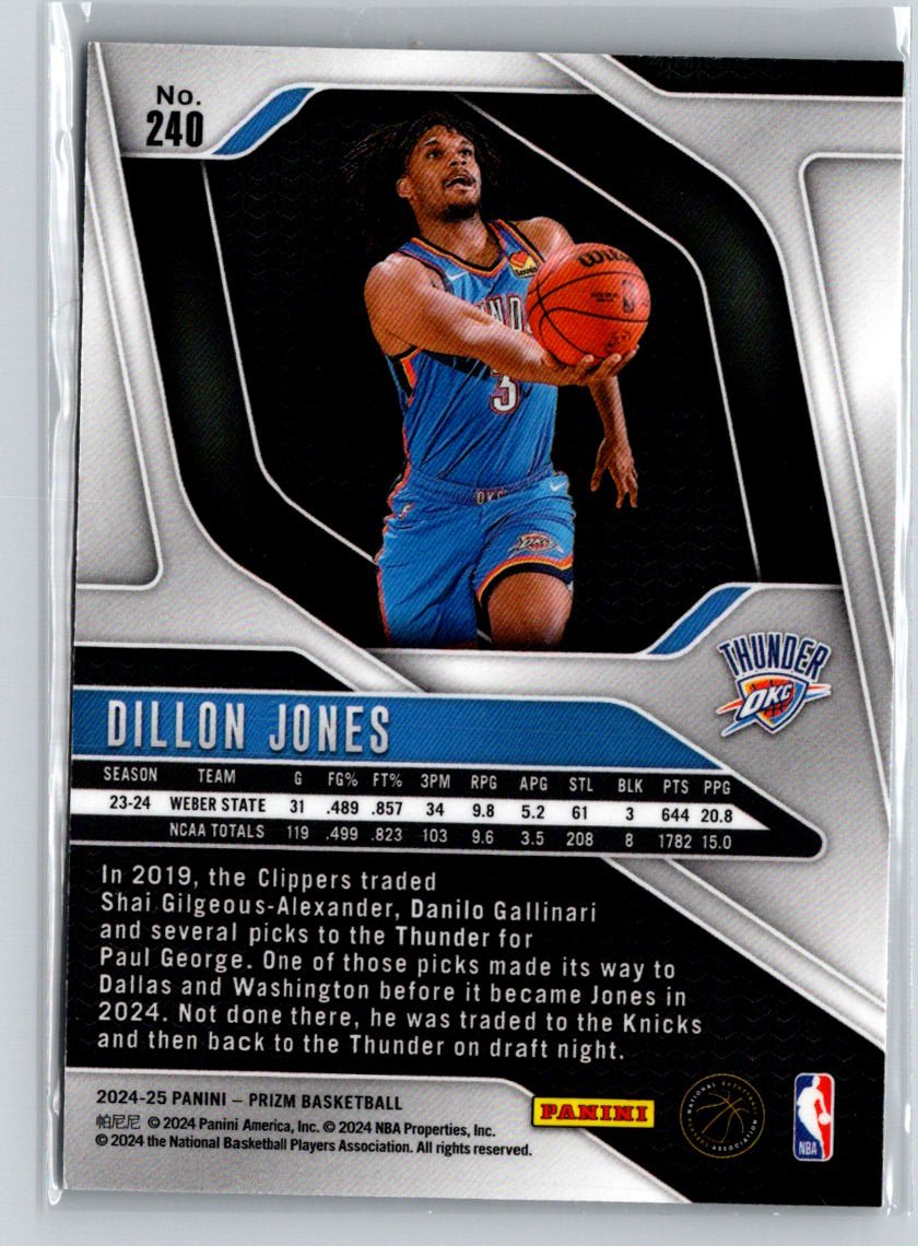 2024-25 Panini Prizm #240 Dillon Jones W12