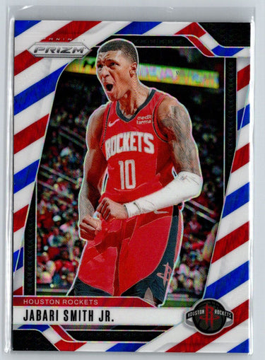2024-25 Panini Prizm #77 Jabari Smith Jr. Prizms Red White and Blue W12