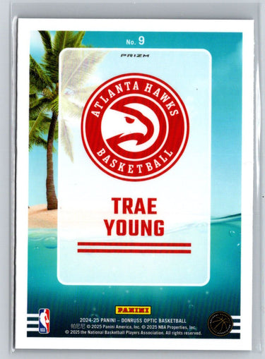 2024-25 Donruss Optic #9 Trae Young Splash! Purple W12
