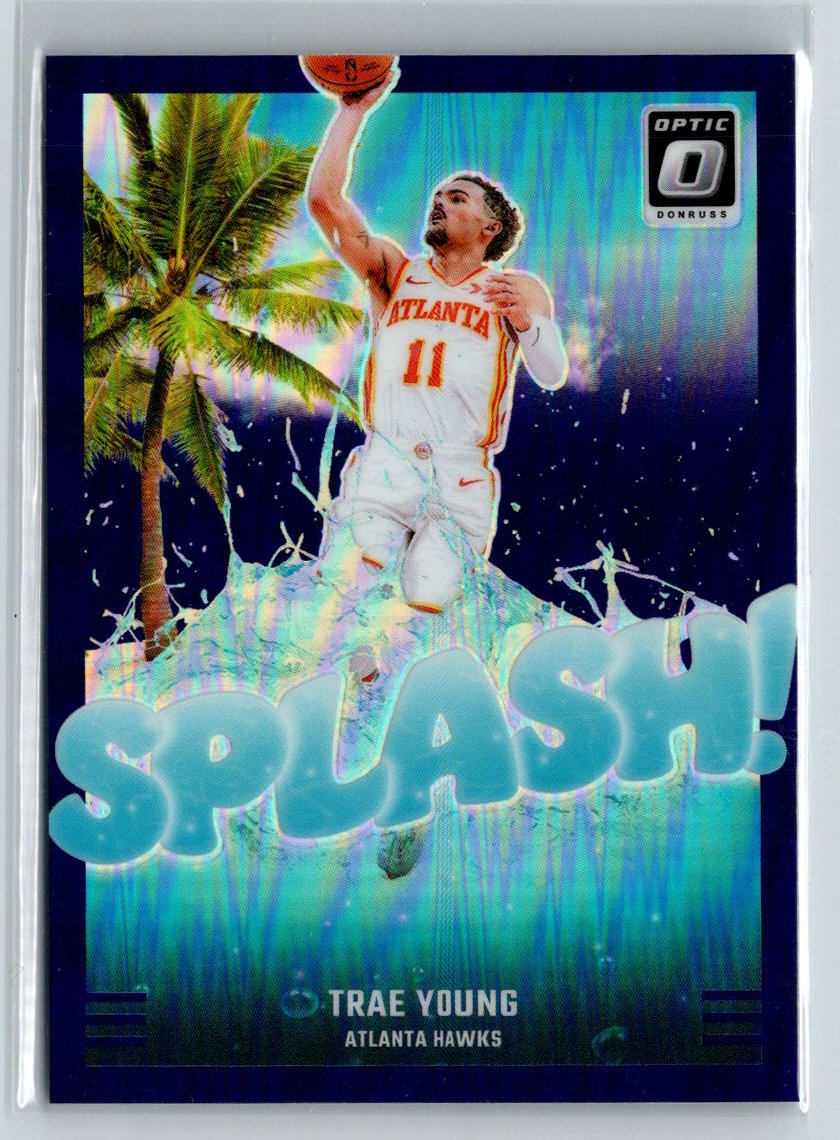 2024-25 Donruss Optic #9 Trae Young Splash! Purple W12