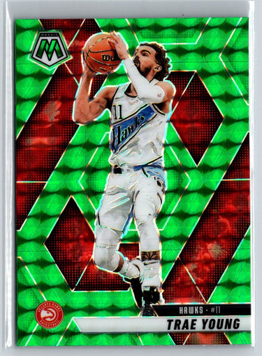 2024-25 Panini Mosaic #110 Trae Young Green Mosaic W13