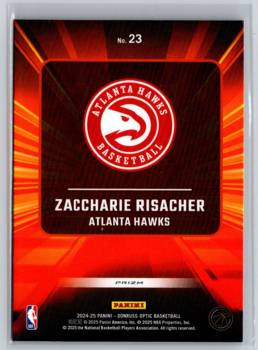 2024-25 Donruss Optic #23 Zaccharie Risacher Express Lane Purple W13