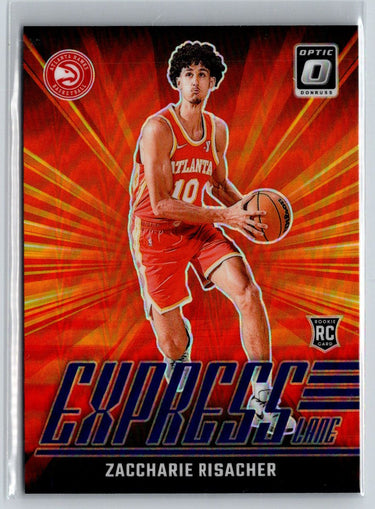 2024-25 Donruss Optic #23 Zaccharie Risacher Express Lane Purple W13