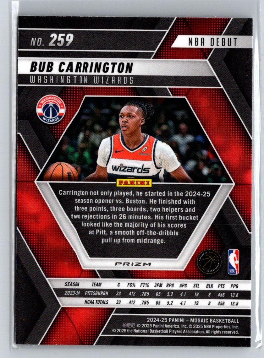 2024-25 Panini Mosaic #259 Bub Carrington W13