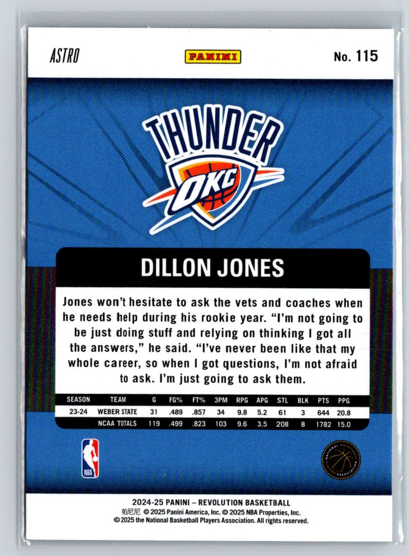 2024-25 Panini Revolution #115 Dillon Jones Astro W13