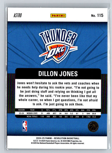 2024-25 Panini Revolution #115 Dillon Jones Astro W13