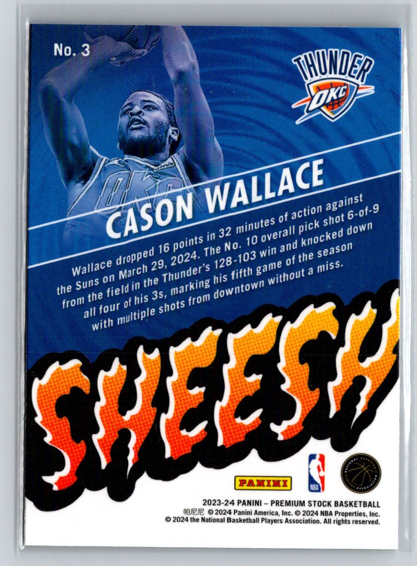 2023-24 Hoops Premium Stock #3 Cason Wallace Sheesh Premium W13