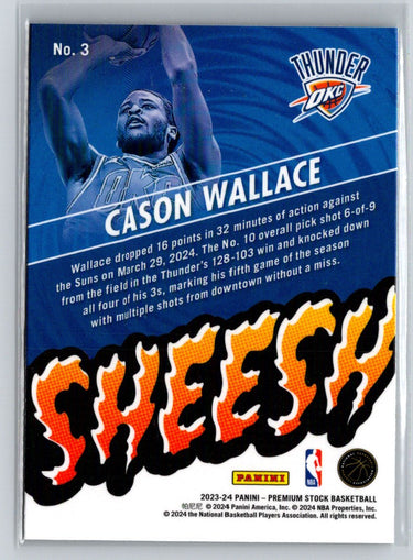 2023-24 Hoops Premium Stock #3 Cason Wallace Sheesh Premium W13