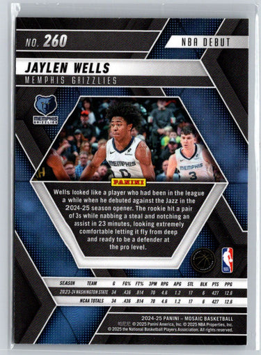 2024-25 Panini Mosaic #260 Jaylen Wells W14