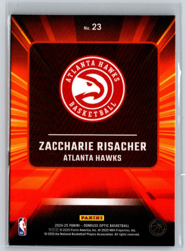 2024-25 Donruss Optic #23 Zaccharie Risacher Express Lane W14