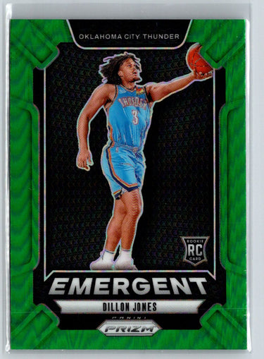 2024-25 Panini Prizm #11 Dillon Jones Emergent Prizms Green W14