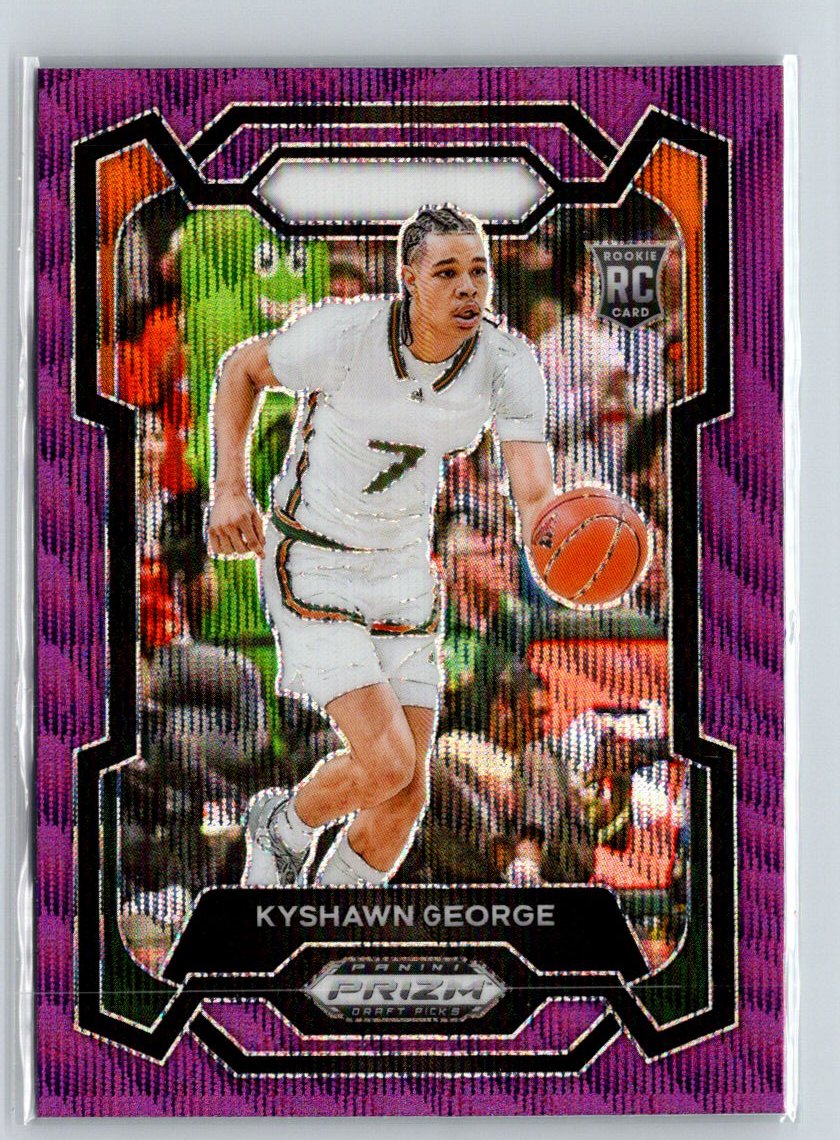 2024 Panini Prizm Draft Picks #71 Kyshawn George Prizms Purple Wave W14