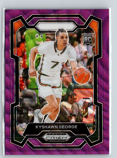 2024 Panini Prizm Draft Picks #71 Kyshawn George Prizms Purple Wave W14