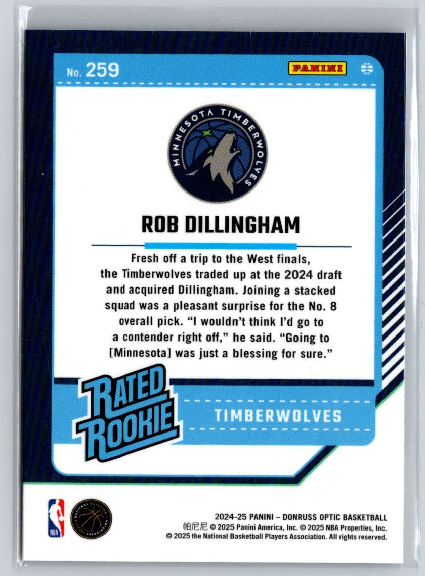 2024-25 Donruss Optic #259 Rob Dillingham W14