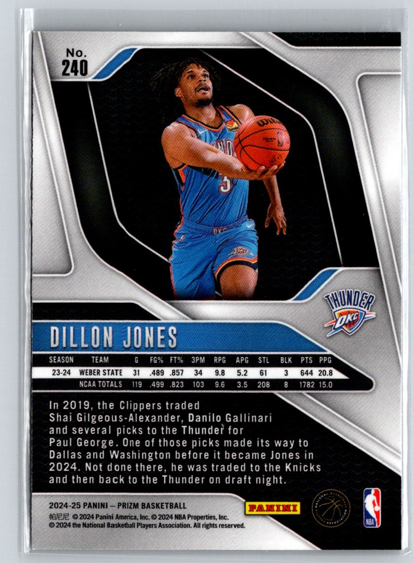 2024-25 Panini Prizm #240 Dillon Jones W16