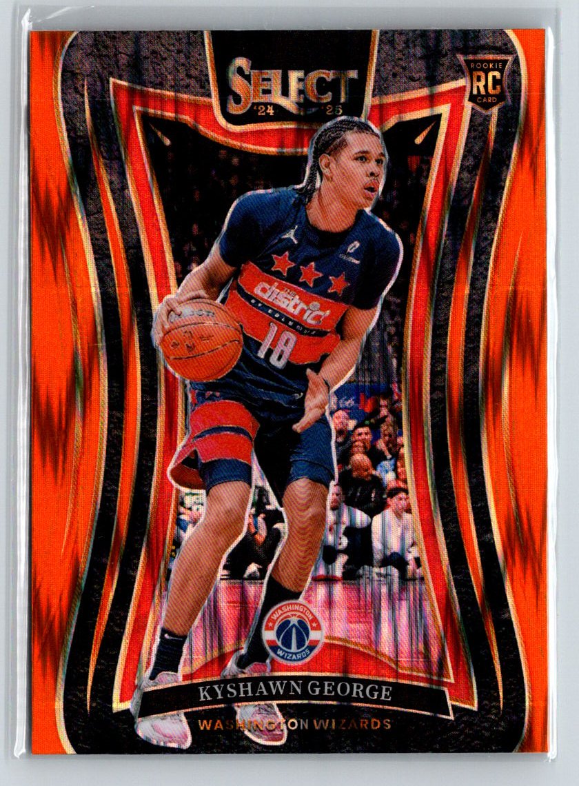 2024-25 Panini Select #374 Kyshawn George Orange Tectonic Prizm W16