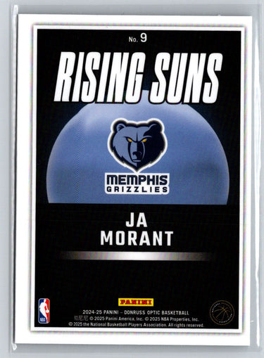 2024-25 Donruss Optic #9 Ja Morant Rising Suns W16