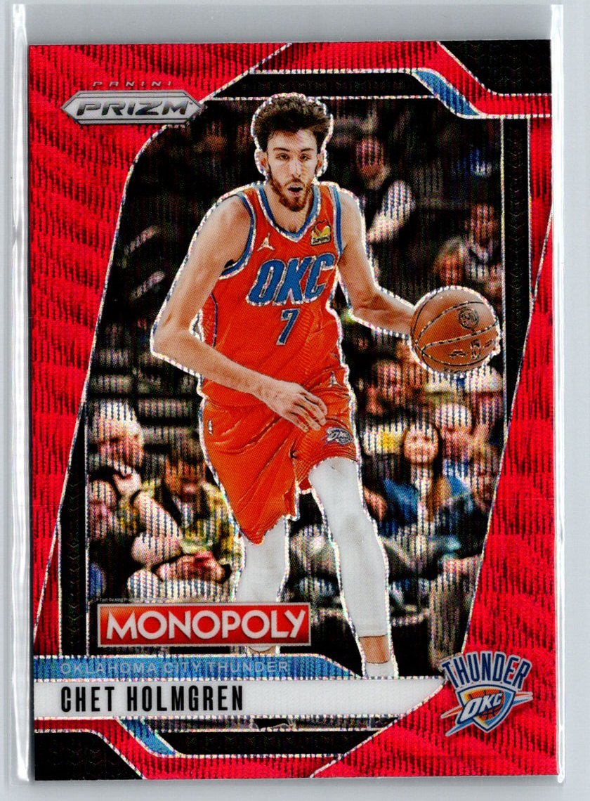 2024-25 Panini Prizm Monopoly #80 Chet Holmgren Red Prizms W17