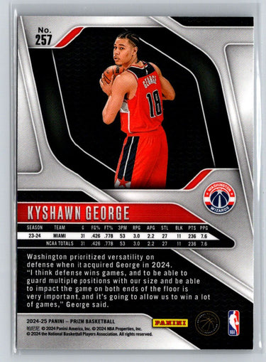 2024-25 Panini Prizm #257 Kyshawn George W17