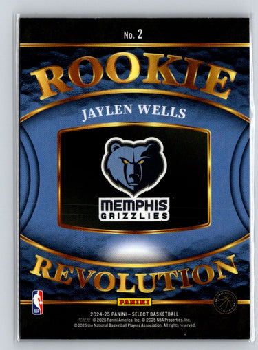2024-25 Panini Select #2 Jaylen Wells Rookie Revolution W18