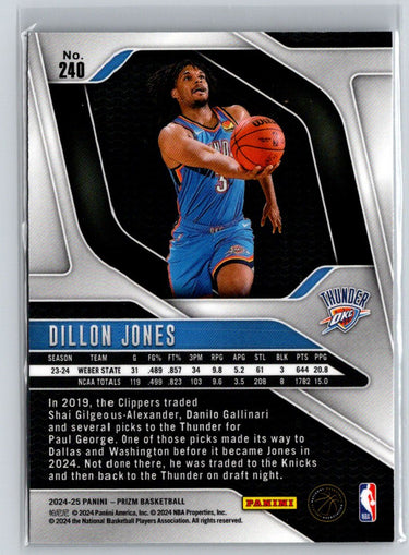 2024-25 Panini Prizm #240 Dillon Jones W18