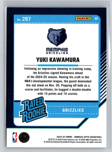 2024-25 Donruss Optic #334 Yuki Kawamura W18