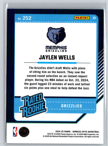 2024-25 Donruss Optic #252 Jaylen Wells W19