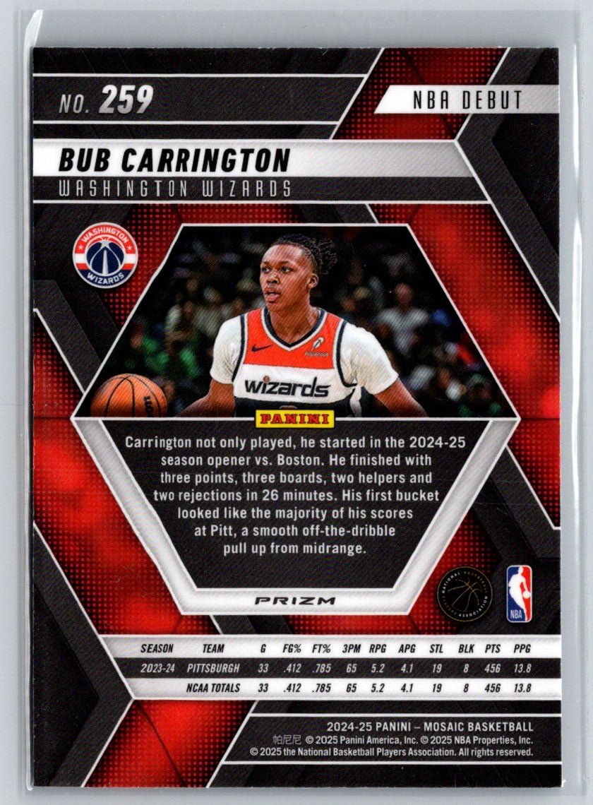 2024-25 Panini Mosaic #259 Bub Carrington W20