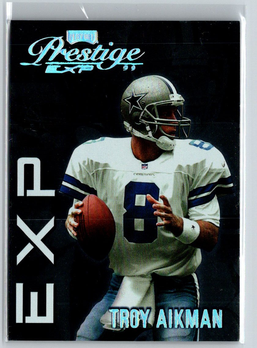 1999 Playoff Prestige EXP #EX169 Troy Aikman Reflections Silver #/3250 W20