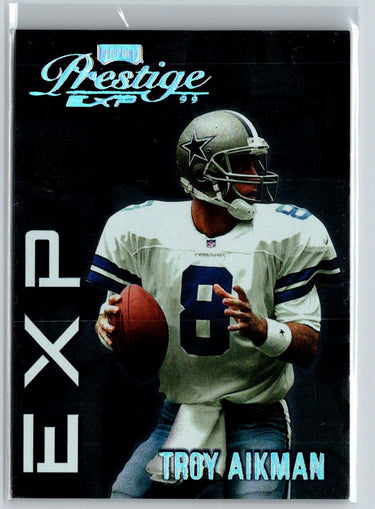 1999 Playoff Prestige EXP #EX169 Troy Aikman Reflections Silver #/3250 W20