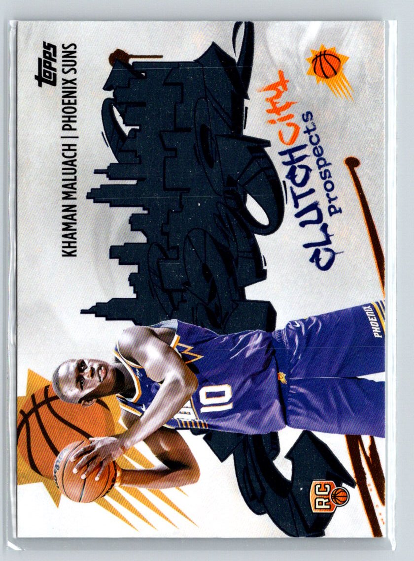 2025-26 Topps #CC-10 Khaman Maluach Clutch City Prospects W20