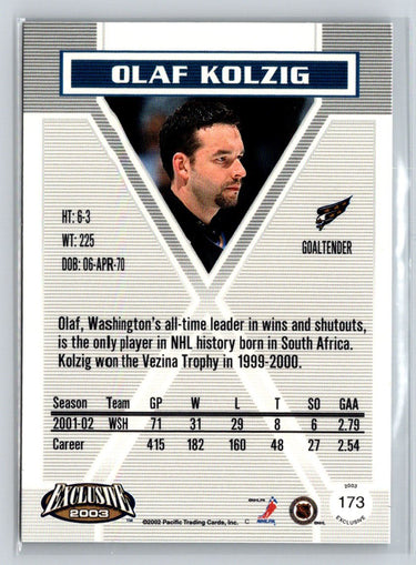 2002-03 Pacific Exclusive #173 Olaf Kolzig W69
