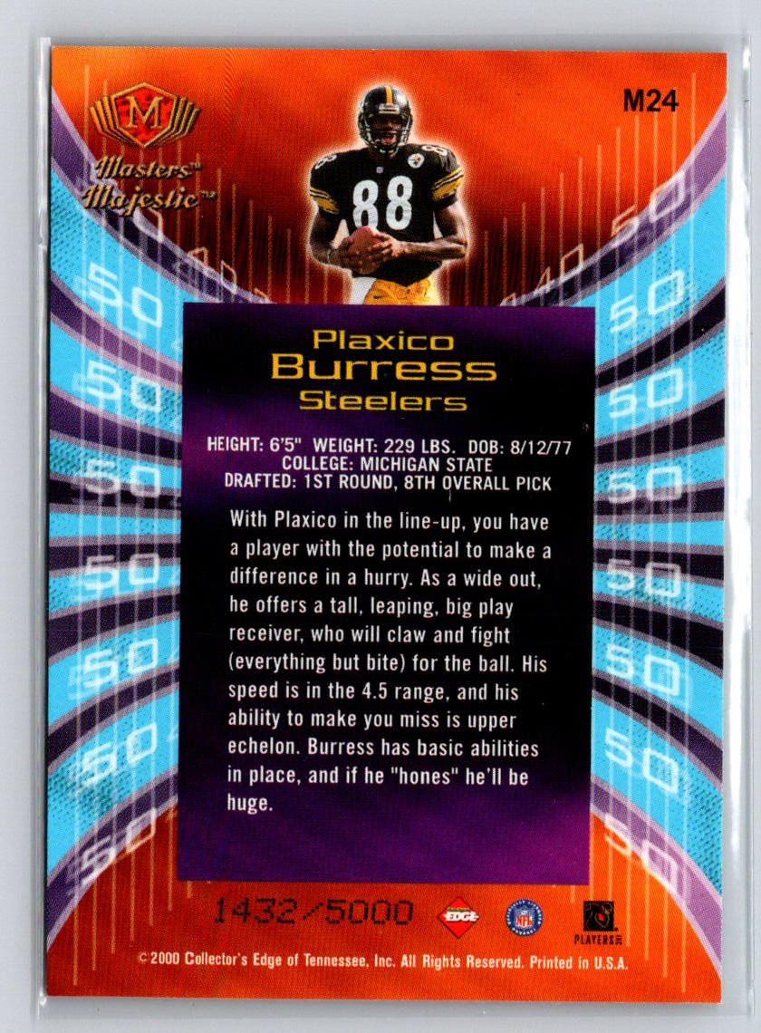 2000 Collector's Edge Masters #M24 Plaxico Burress Majestic #/5000 W69
