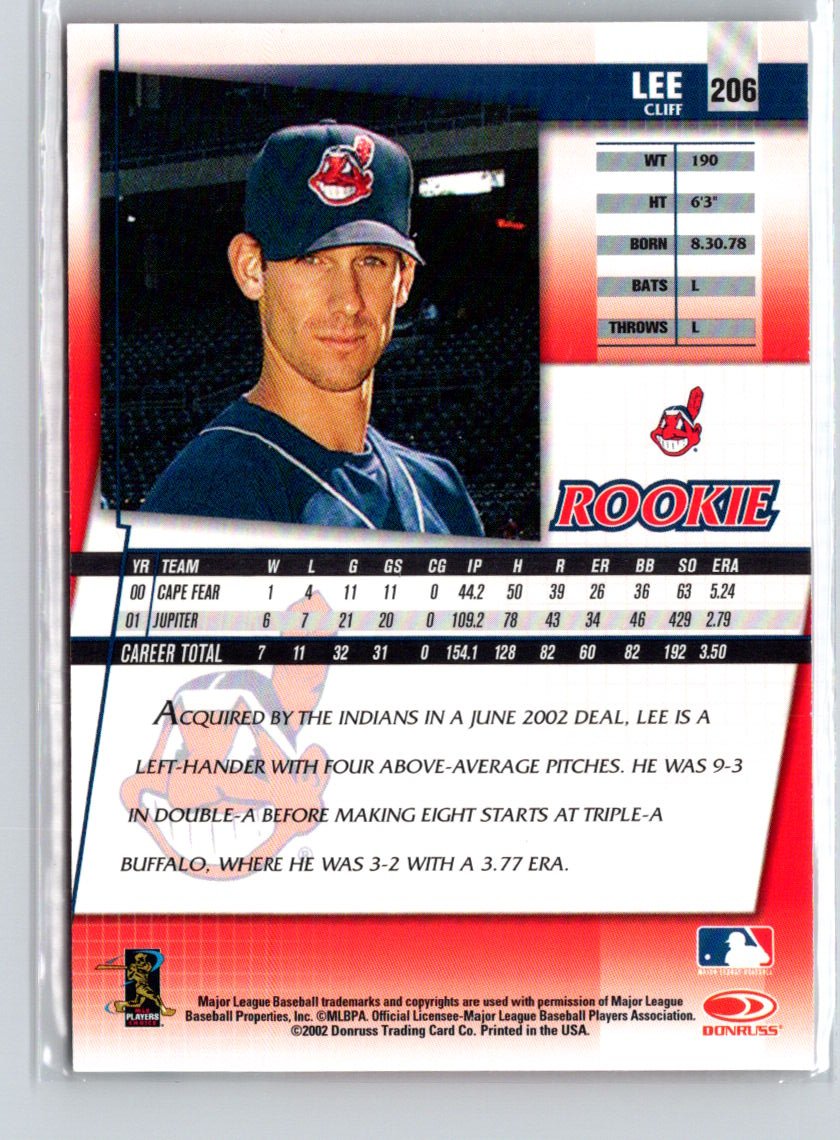 2002 Donruss Fan Club #U206 Cliff Lee W69