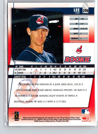 2002 Donruss Fan Club #U206 Cliff Lee W69