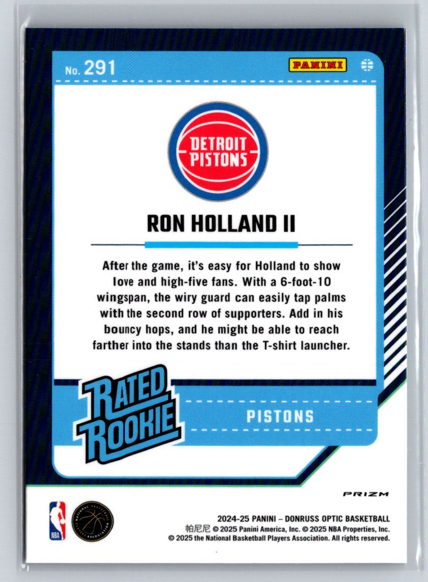 2024-25 Donruss Optic #291 Ron Holland II Blue Velocity W69